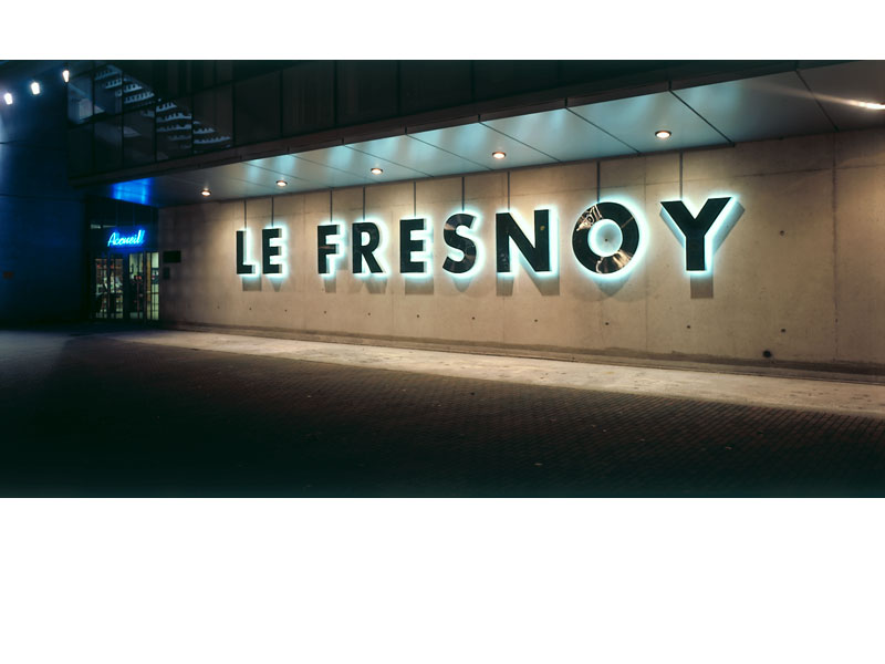 Detail of Le Fresnoy, studio national des arts contemporains –<br/>signage