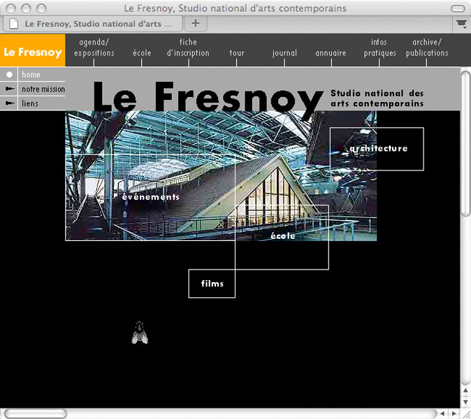 Detail of Le Fresnoy, studio national des arts contemporains –<br/>website